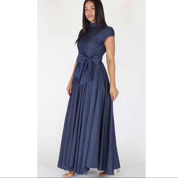 😍RESTOCKED😍   Denim maxi dress - Picture 2 of 4